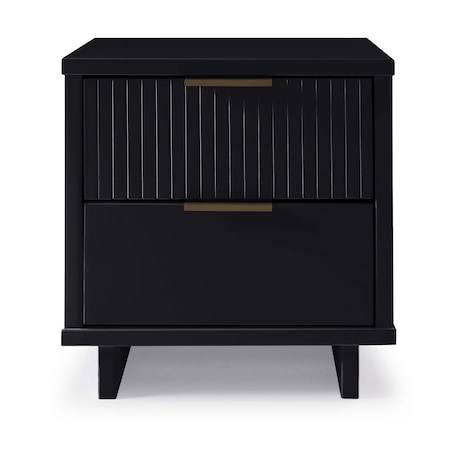 Manhattan Comfort Granville Nightstand 2.0 in Black NS-5012